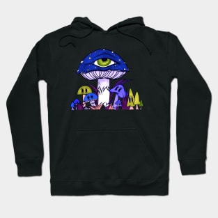 Toadstool and friends at night Hoodie